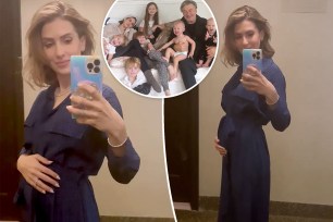 Hilaria Baldwin is showing off her latest baby bump.