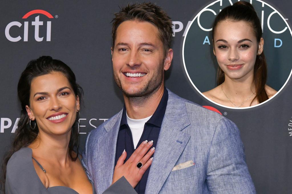 Justin Hartley and wife Sofia Pernas with his daughter, Isabella