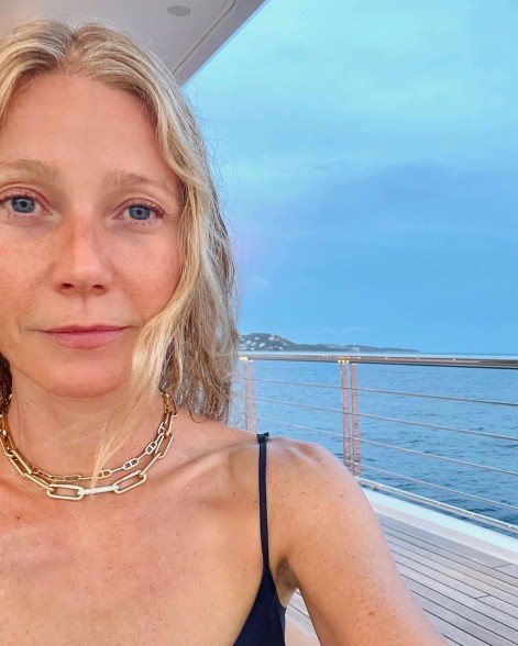 Gwyneth Paltrow selfie on a boat