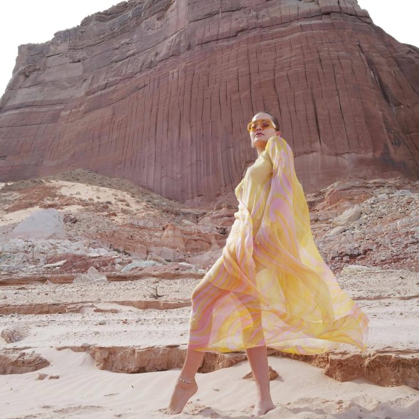 Rita Ora in the desert
