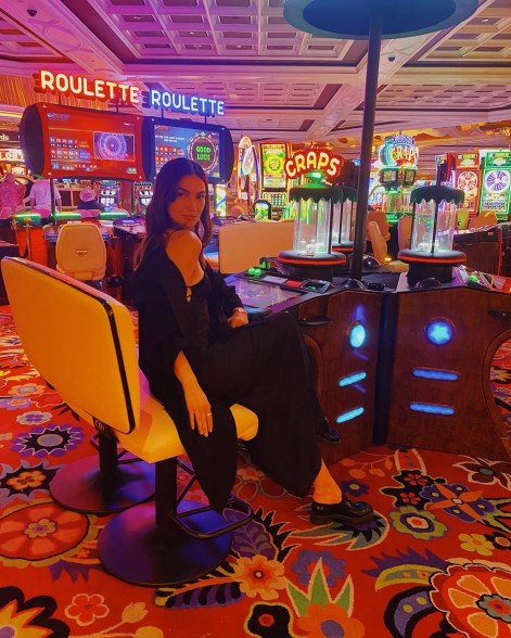 Lily Aldridge in a casino