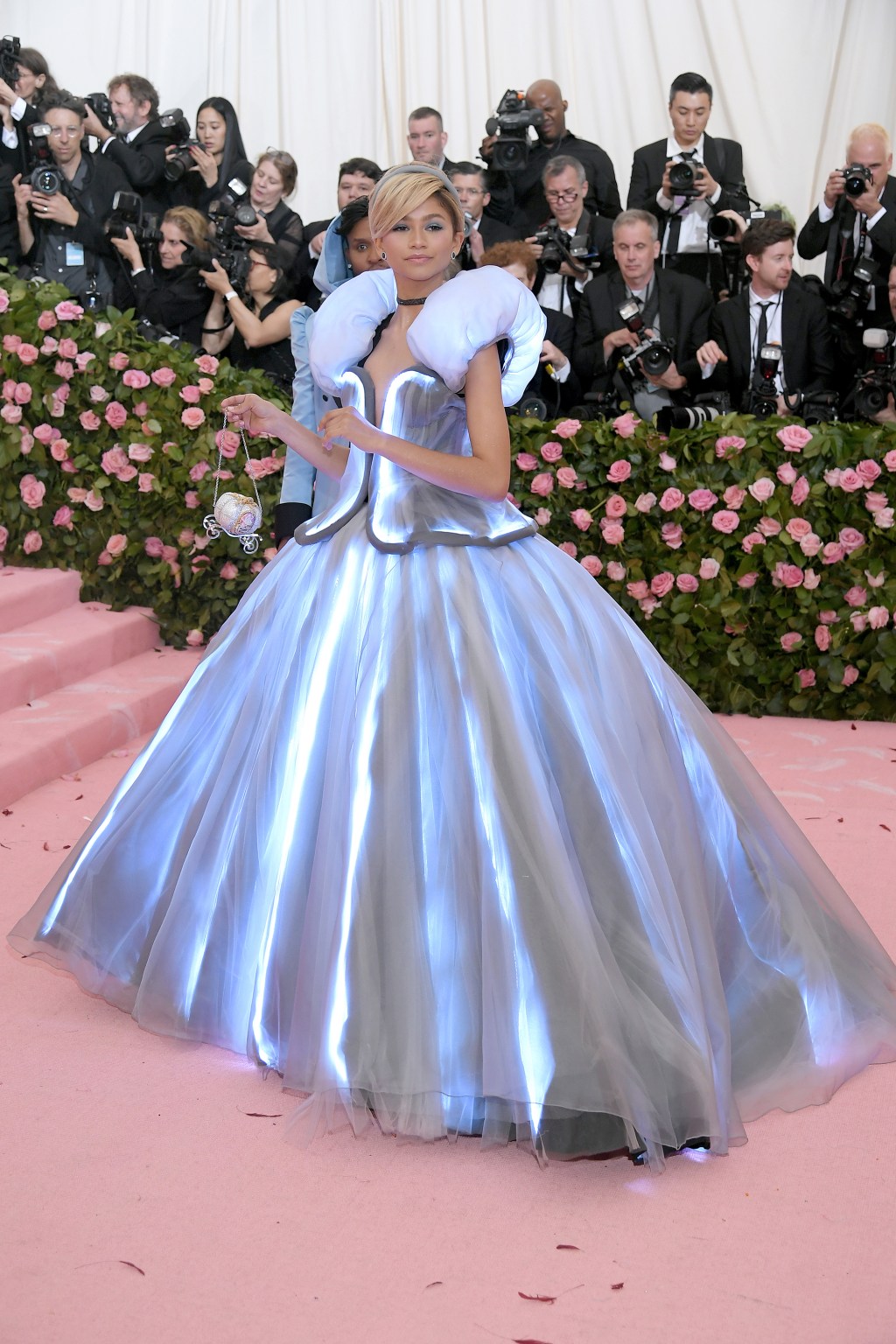 Zendaya stunned in a custom Tommy Hilfiger gown at the 2019 Met Gala.