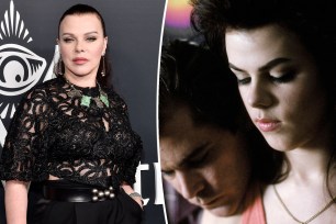 A split of Debi Mazar on a red carpet and with Ray Liotta in "Goodfellas."