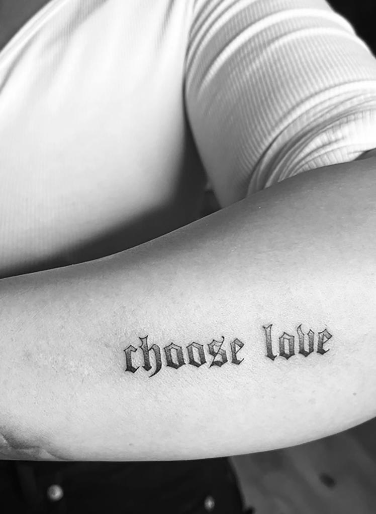 Demi Lovato choose love tattoo