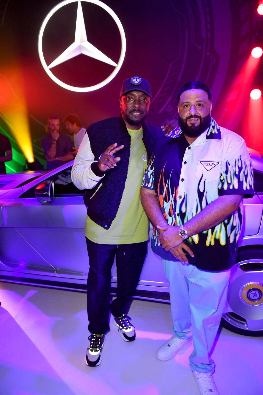 Will.i.am and DJ Khaled at the Mercedes-AMG party.