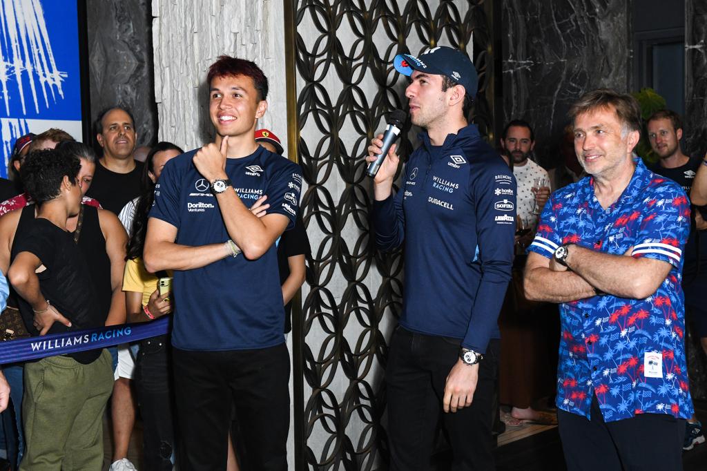 Alex Albon at the Williams Racing launch party at the W Hotel South Beach on Thursday.