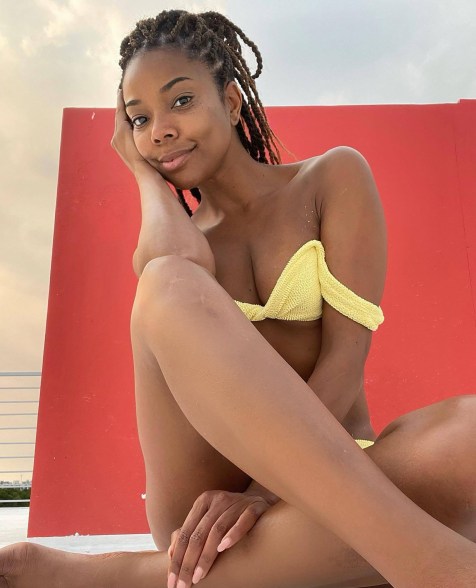 Gabrielle Union in a yellow bikini