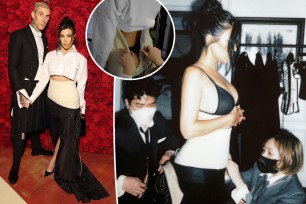 kourtney kardashian met gala outfit fittings