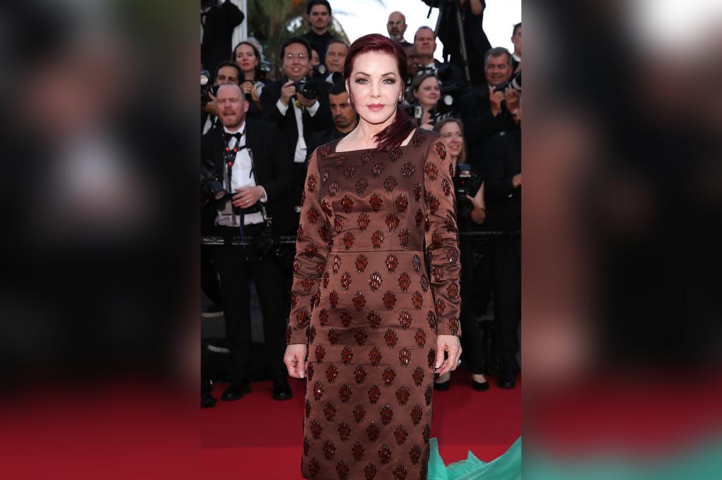 Priscilla Presley attends the screening of "Elvis" during the 75th annual Cannes film festival on May 25, 2022 in Cannes, France.