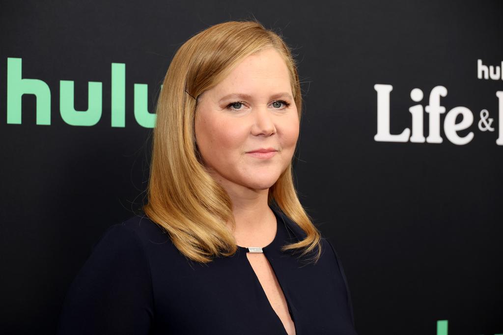 Amy Schumer attending her Hulu premiere in March 2022