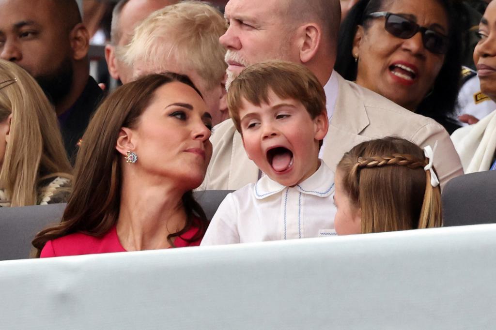 Prince Louis pulling a face.