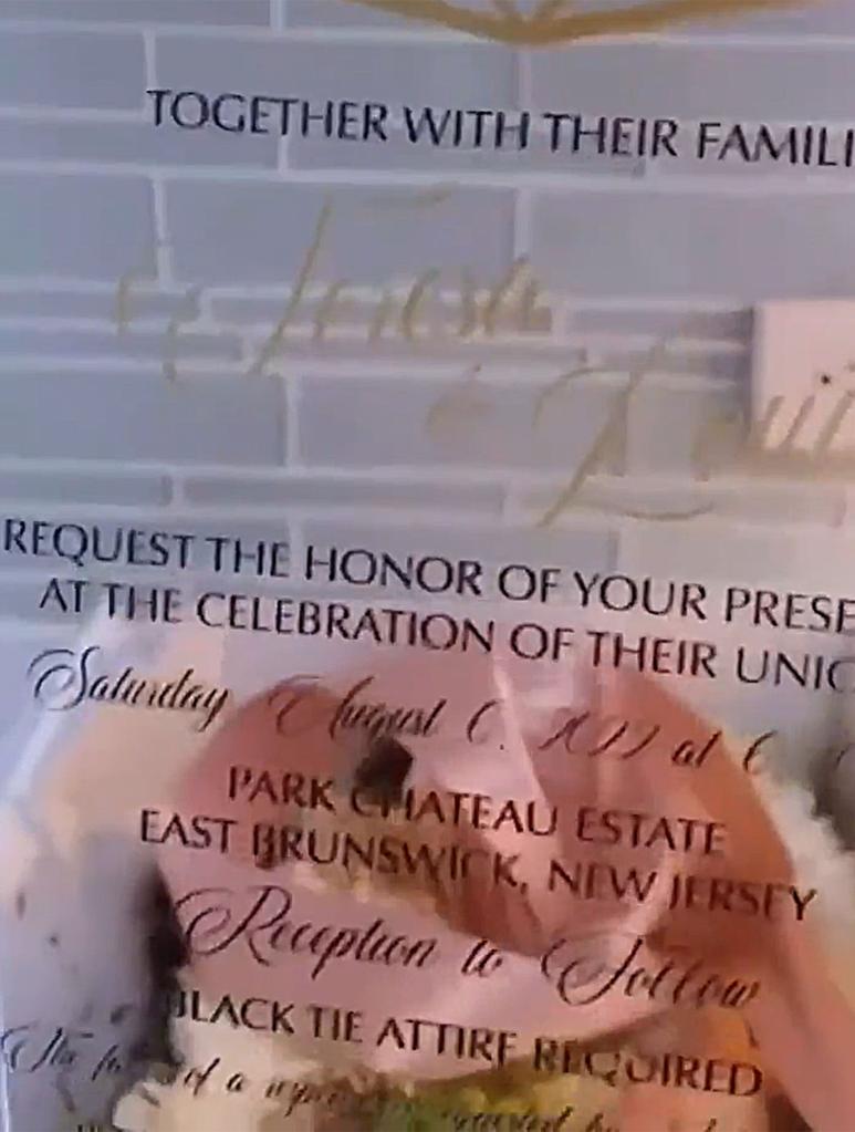 A screenshot of Teresa Giudice and Luis Ruelas' wedding invitation.