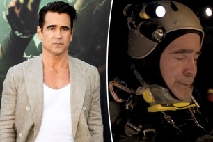 Colin Farrell on red carpet split with Farrell in "Thirteen Lives."