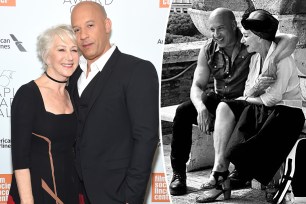 Vin Diesel and Helen Mirren have grown close while filming "Fast X" in Italy.