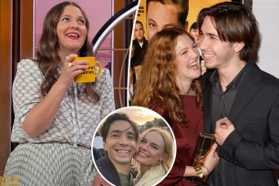 collage of drew barrymore and justin long and justin long with kate bosworth