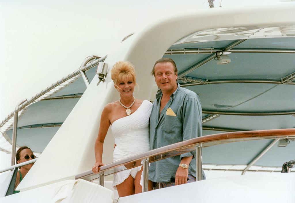 Ivana Trump and Riccardo Mazzucchelli on a boat