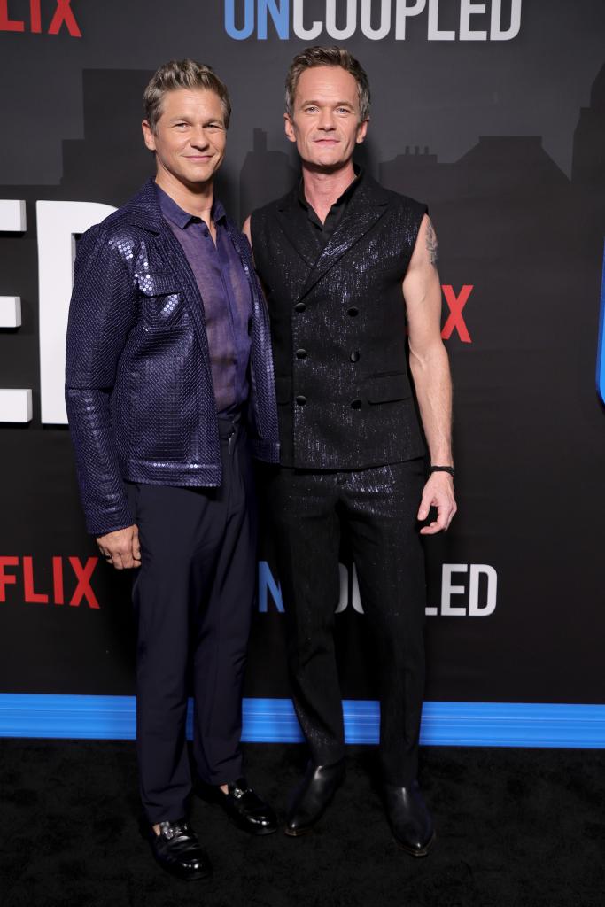 David Burtka and Neil Patrick Harris attend Netflix's "Uncoupled" Season 1 New York Premiere at Paris Theater on July 26, 2022 in New York City.