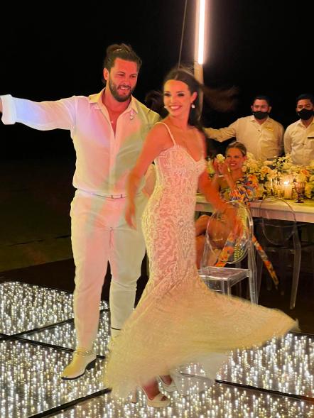 Scheana Shay and Brock Davies dancing on their wedding day