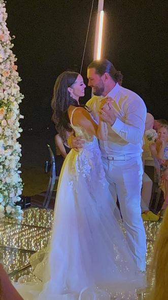 Scheana Shay and Brock Davies dancing on their wedding day