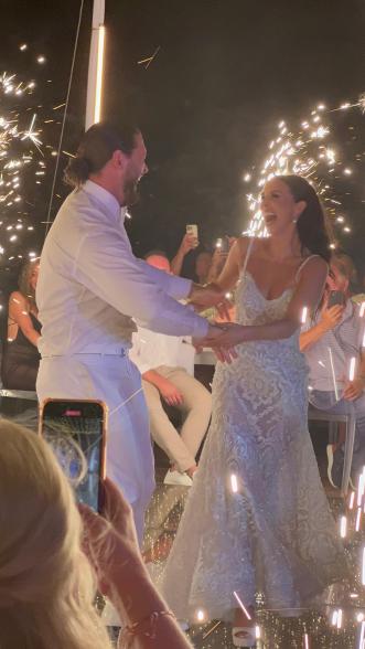Scheana Shay and Brock Davies dancing on their wedding day