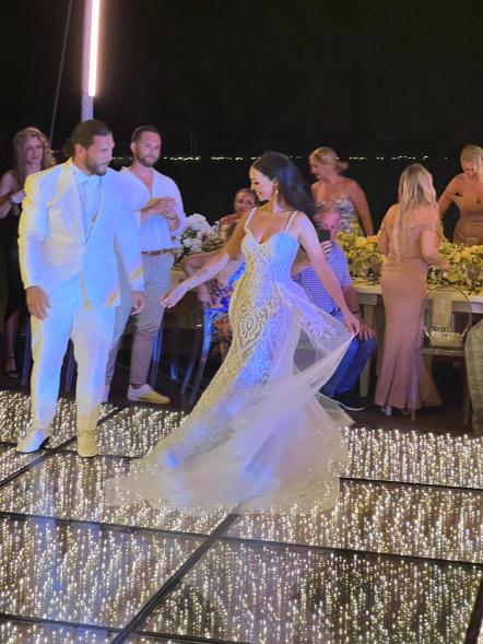 Scheana Shay and Brock Davies dancing on their wedding day