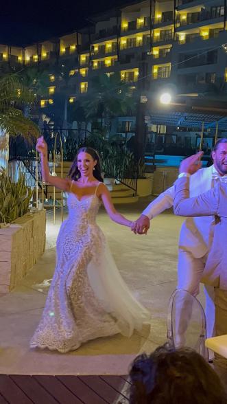 Scheana Shay and Brock Davies dancing on their wedding day