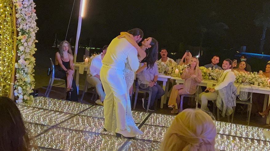 Scheana Shay and Brock Davies dancing on their wedding day