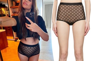 Chrissy Teigen in Gucci underwear
