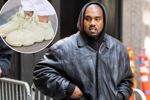 Kanye West and a sneaker
