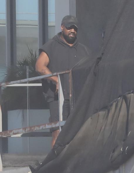 Kanye West at his Malibu home.