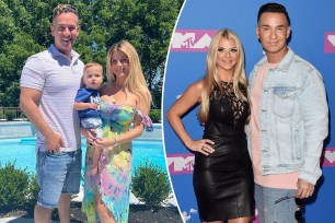 mike "The situation" sorrentino, his wife lauren and their son Romeo