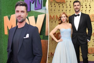 A split of Tyler Stanaland and him with wife Brittany Snow.