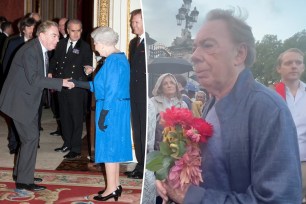 andrew lloyd webber outside buckingham palace