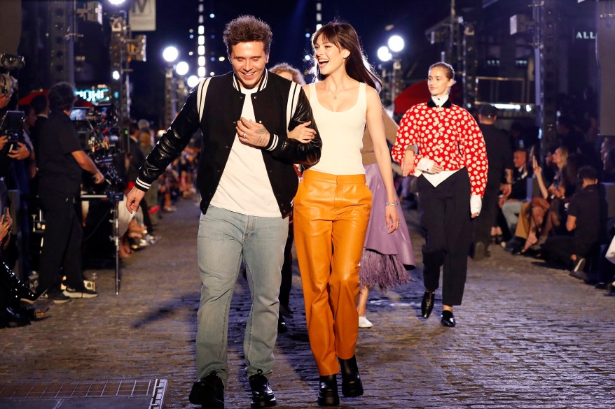 Brooklyn Beckham and Nicola Peltz walk the runway at the Vogue World show during NYFW 2022.