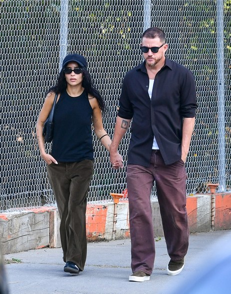 Channing Tatum and Zoe Kravitz are twinning as they holds hands while on a stroll in New York City.