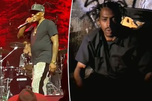 A split of photos of Coolio.