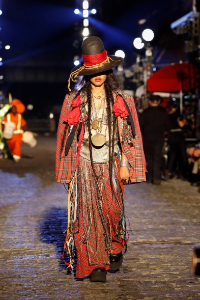 Erykah Badu walks the runway at the Vogue World show during NYFW 2022.