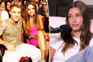 Justin Bieber, Selena Gomez and Hailey Bieber