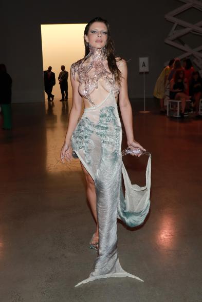 Julia Fox attends the Parsons MFA Student Show during September 2022 New York Fashion Week: The Shows at Gallery at Spring Studios on September 13, 2022 in New York City.