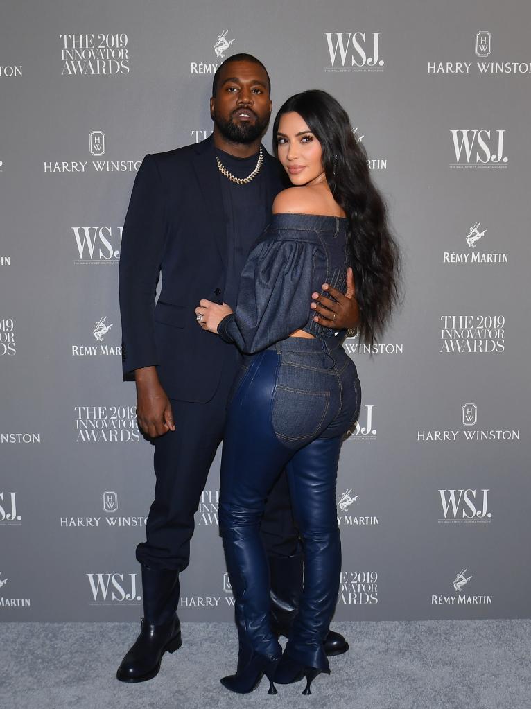 Kim Kardashian and Kanye West.