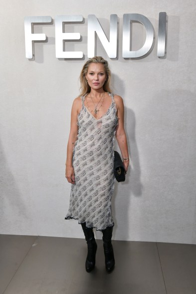 Kate Moss attends the Fendi 25th Anniversary of the Baguette event during NYFW 2022.