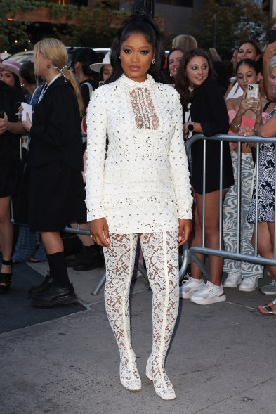 Keke Palmer attends the Vogue World show during NYFW 2022.