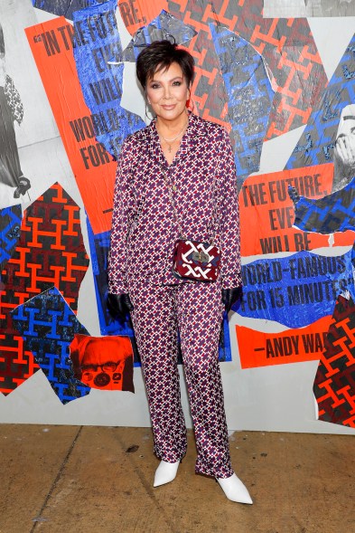 Kris Jenner attends the Tommy Hilfiger show during NYFW 2022.