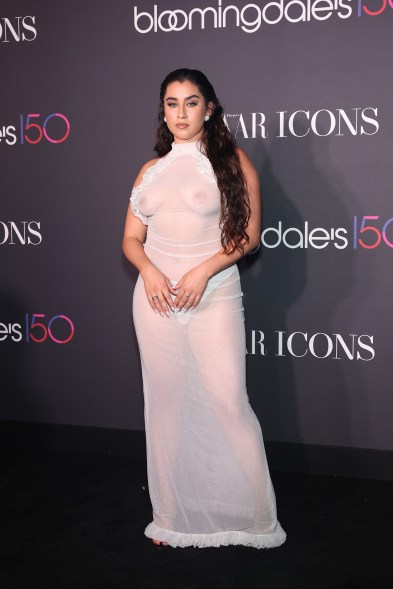 Lauren Jauregui wears Tia Adeola at the Bloomingdale’s 150 x Harper's Bazaar Icons party during NYFW 2022.