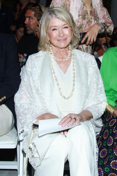 Martha Stewart attends the Dennis Basso show during NYFW 2022.
