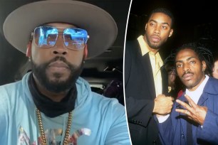 A split of Montell Jordan from his Page Six interview and him with Coolio.