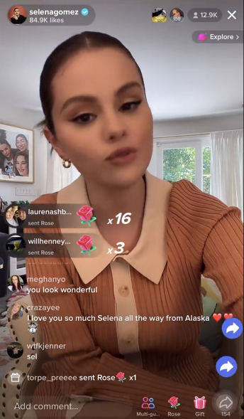 Selena Gomez's TikTok Live