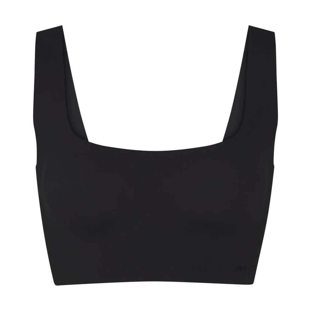 A black Skims scoop-neck tank