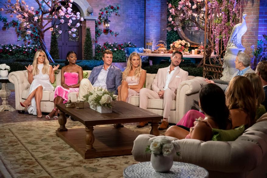 The "Southern Charm" cast sitting on the reunion