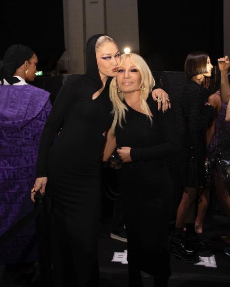 gigi hadid and donatella versace